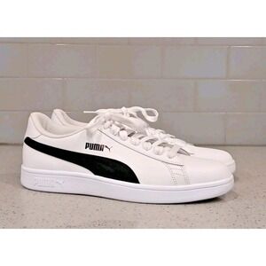 Puma Smash V2 L White Black Classic Men Shoes Sneakers Size 10
